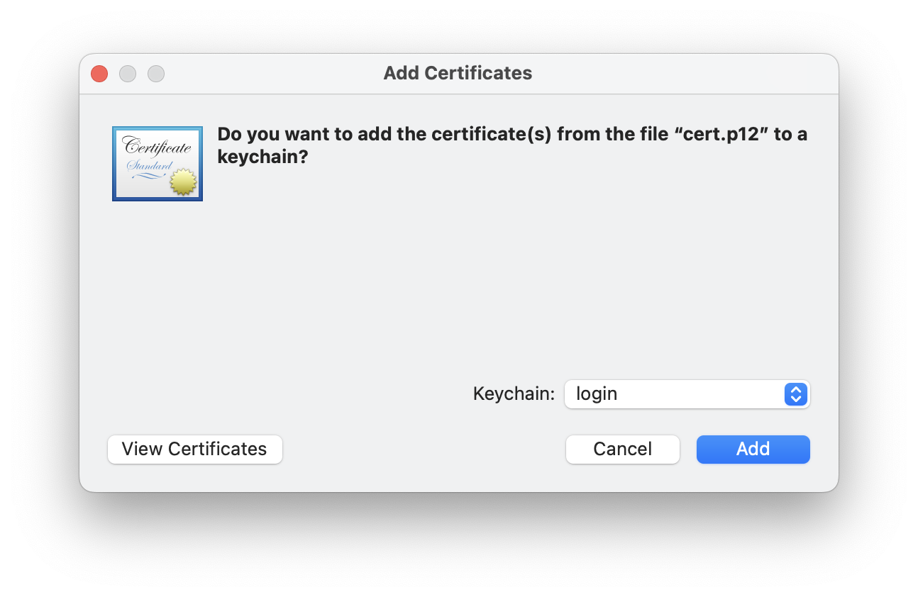 Add Certificates