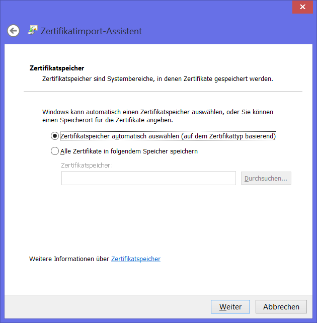 Zertifikatspeicher